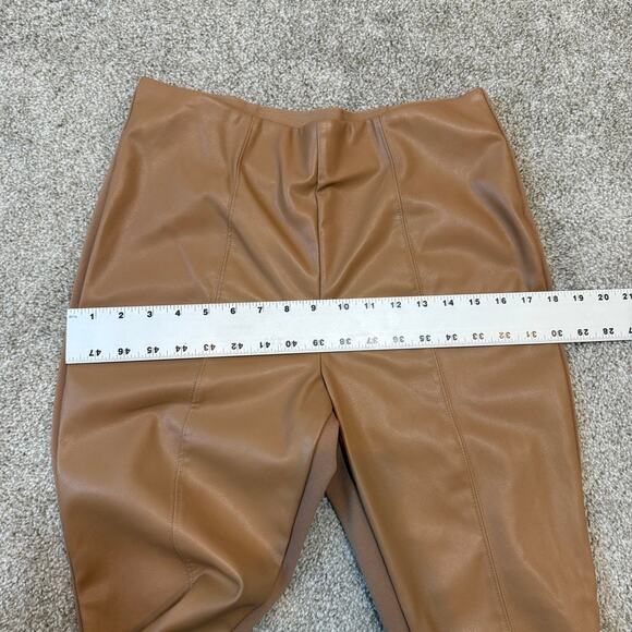 Calvin Klein medium faux leather front pull on slim stretch pant P3 2466 - Picture 6 of 12